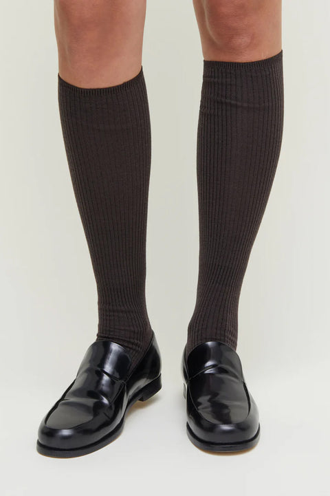 Sokker - Wool Knee Socks Brown