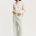 Bukse - Ava Pant Embroidery Blue Eyes