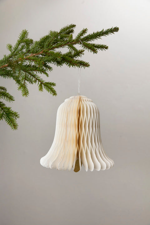 Julepynt - Honeycomb Bell L Cream