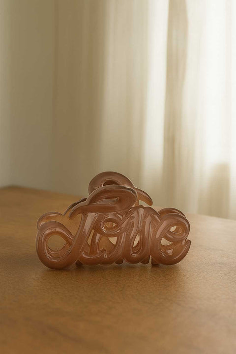 Hårklype - Love Claw 5cm Caramel