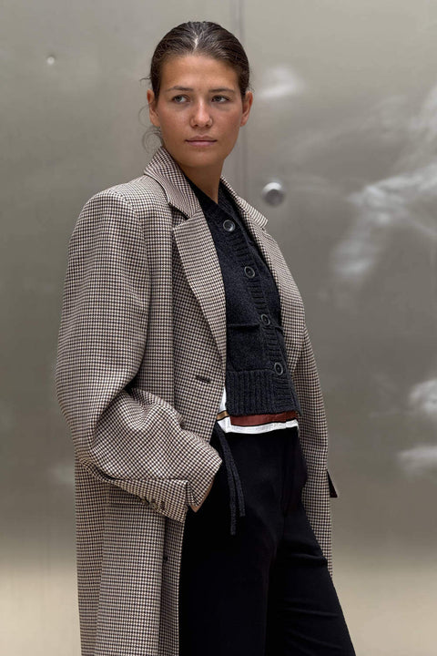 Kåpe - Graphic Chic Coat Beige Check