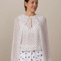 Bluse - Dancing Dots Blouse Small Bordeaux Dot