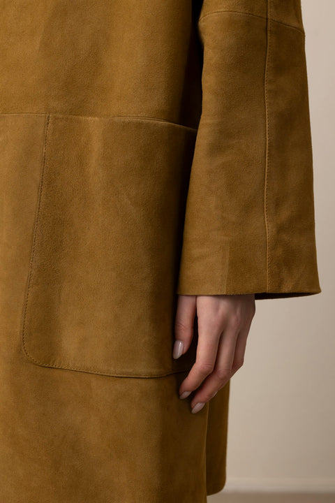 Jakke - Soft Touch Coat Greenish Brown