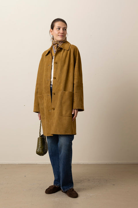 Jakke - Soft Touch Coat Greenish Brown