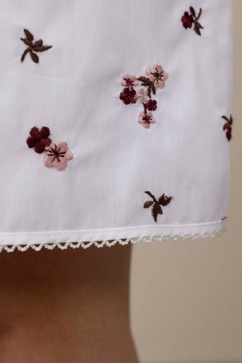 Skjørt - Embroidered Blossom Skirt Rose