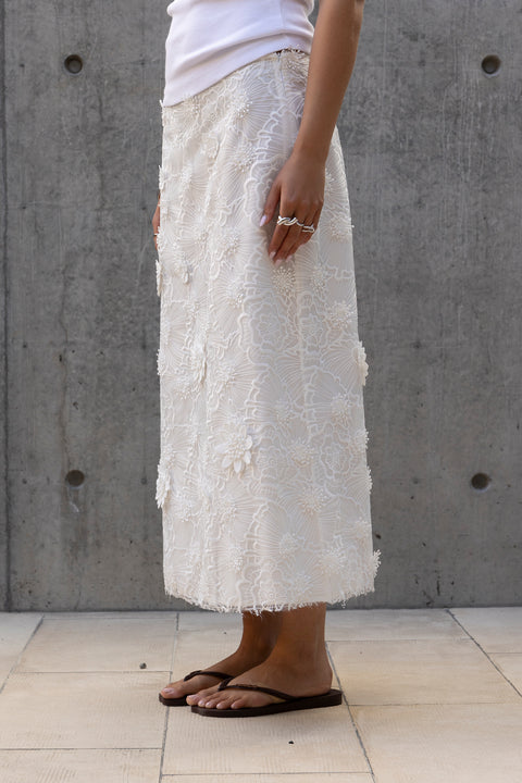 Skjørt - Sheer Meadow Skirt Pure White