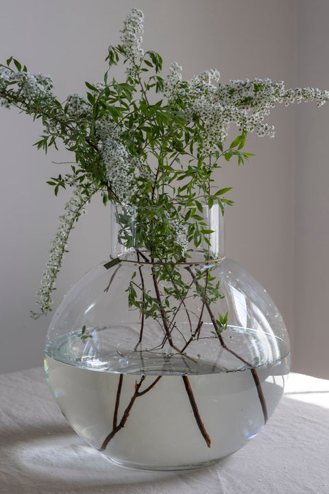 Vase - Glass H38cm Klar