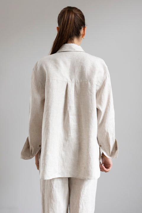Skjorte - Linen Coastal Shirt Natural Linen