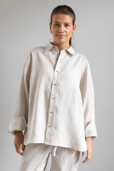 Skjorte - Linen Coastal Shirt Natural Linen