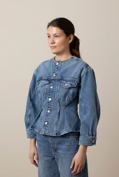 Jakke - The Nipped Collarless Jacket Umbria