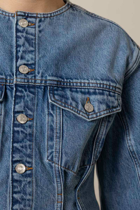 Jakke - The Nipped Collarless Jacket Umbria