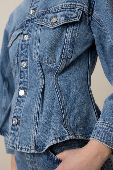 Jakke - The Nipped Collarless Jacket Umbria