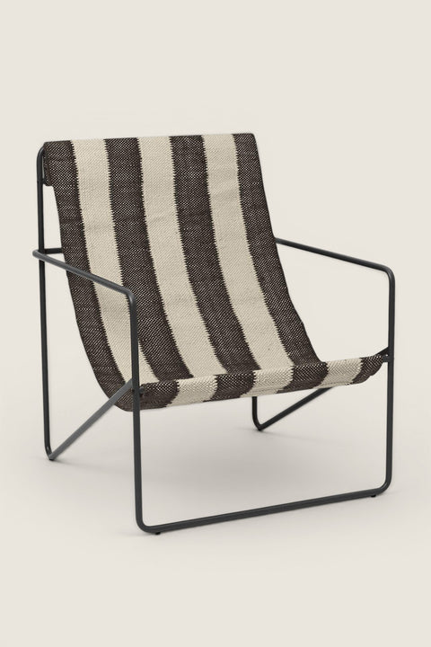 Loungestol - Desert Lounge Black/Off-white/Chocolate