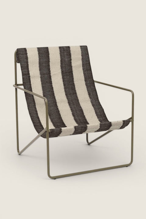 Loungestol - Desert Lounge Olive/Off-white/Chocolate