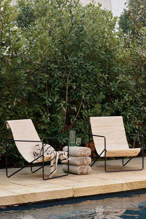 Loungestol - Desert Lounge Black/Cloud