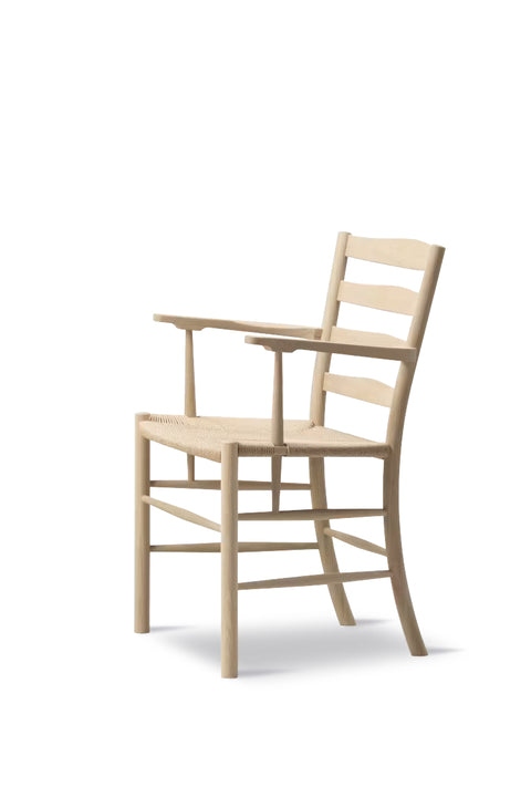 Spisestuestol - Klint Armchair 3208 Såpet Eik/Naturfarget Papirgarn