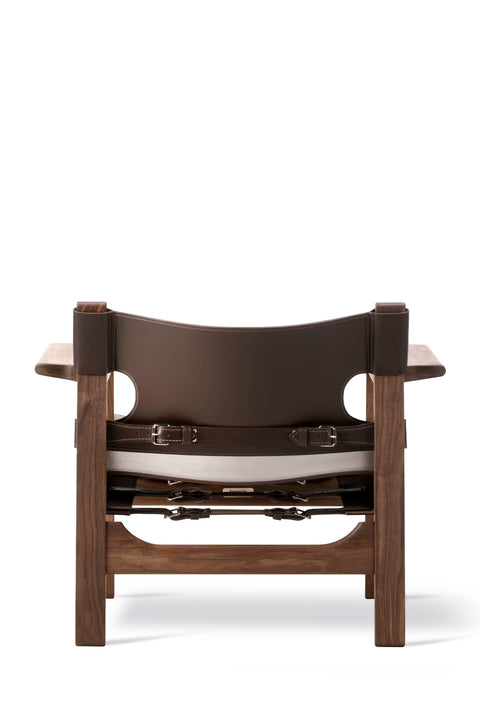 Loungestol - Spanish Chair 2226 Oljet Valnøtt/Mørkebrun Lær