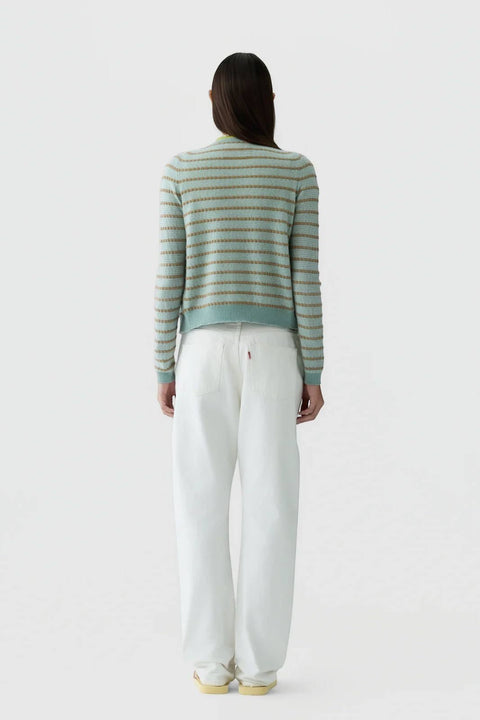 Cardigan - Pebble Stripe Jane Sage Brush Combo