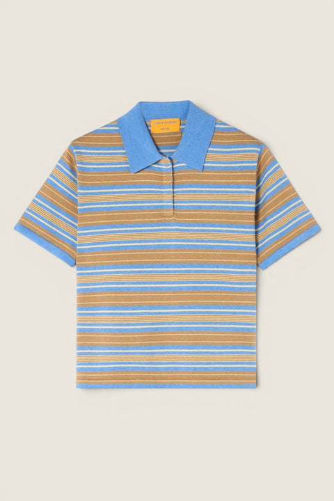 T-skjorte - Short Sleeve Stripe Rugby Delft Blue Combo