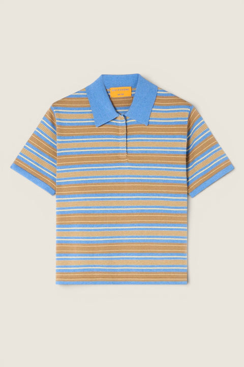 T-skjorte - Short Sleeve Stripe Rugby Delft Blue Combo