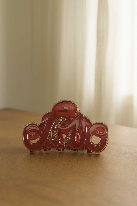Hårklype - Love Claw 5cm Swarovski Aubergine