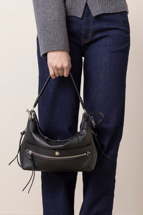 Veske - Lucky Hobo Buffalo Noir Silver