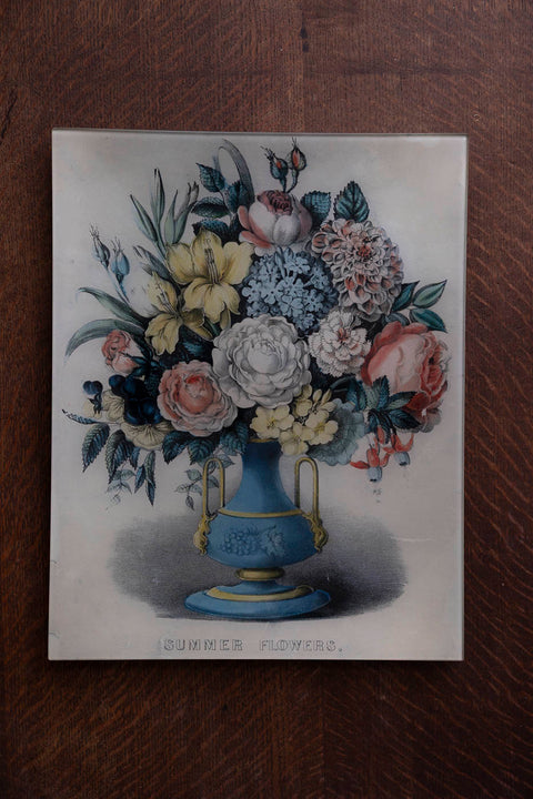 Glassfat - Decoupage Summer Flowers