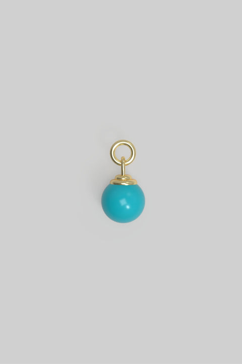 Anheng - Lolly Charm Small Turquoise Plated