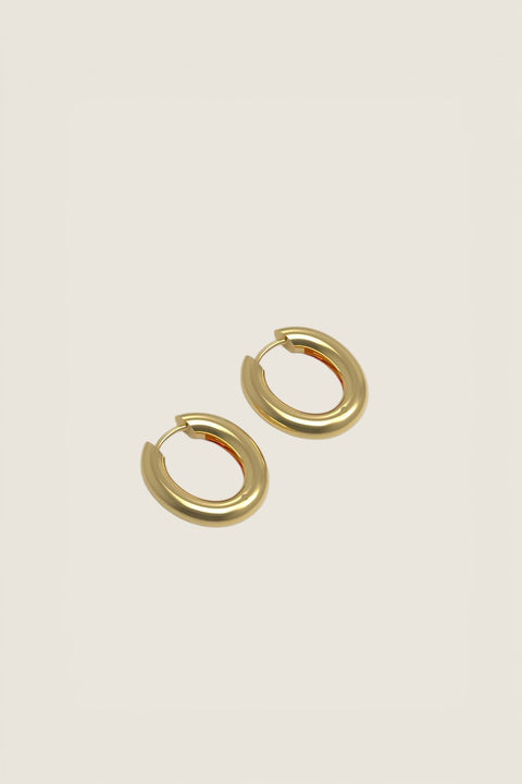 Øredobber - Chunky Hoop M Plated