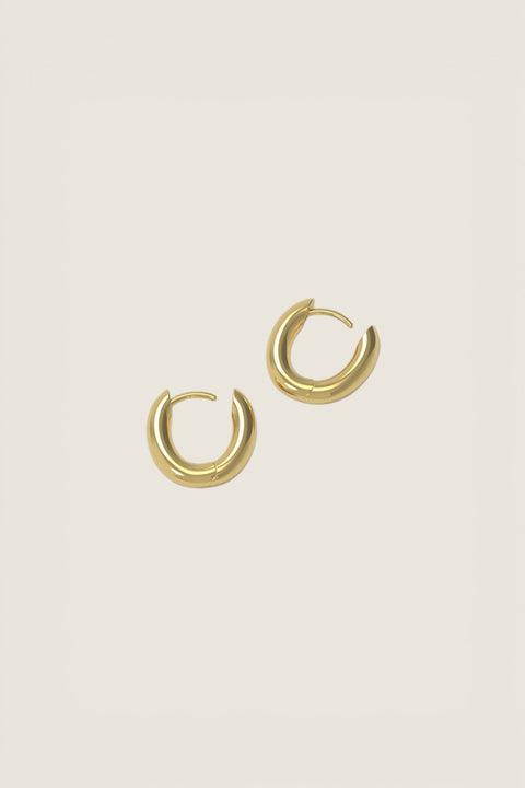 Øredobber - Chunky Hoop Tiny Plated