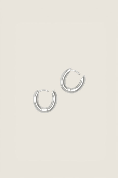 Øredobber - Chunky Hoop Tiny Silver