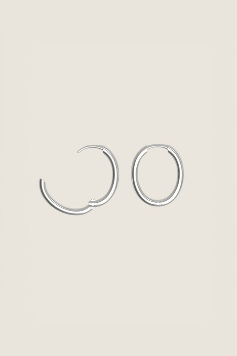 Øredobber - Slim Hoop M Silver