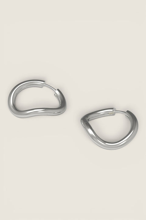 Øredobber - Thorn Hoop Round Silver