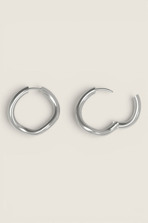 Øredobber - Thorn Hoop Round Silver
