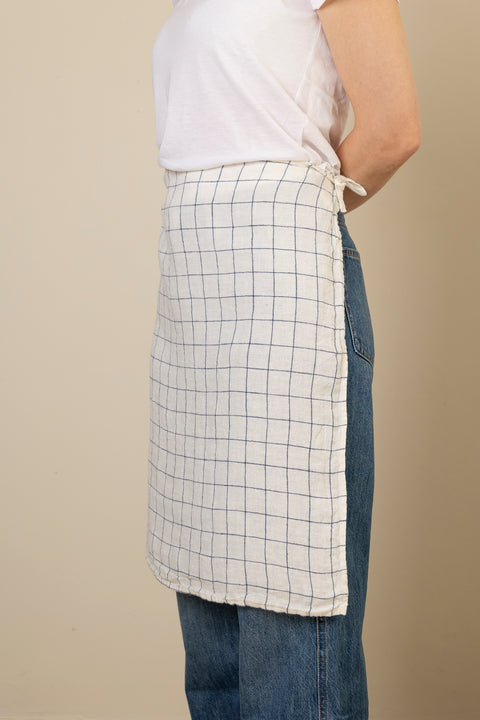 Kjøkkenhåndkle/Forkle - XL Navy/White Checks