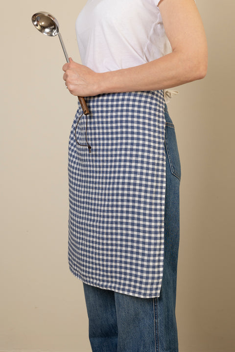 Kjøkkenhåndkle/Forkle - 55x80cm Blue Small Gingham