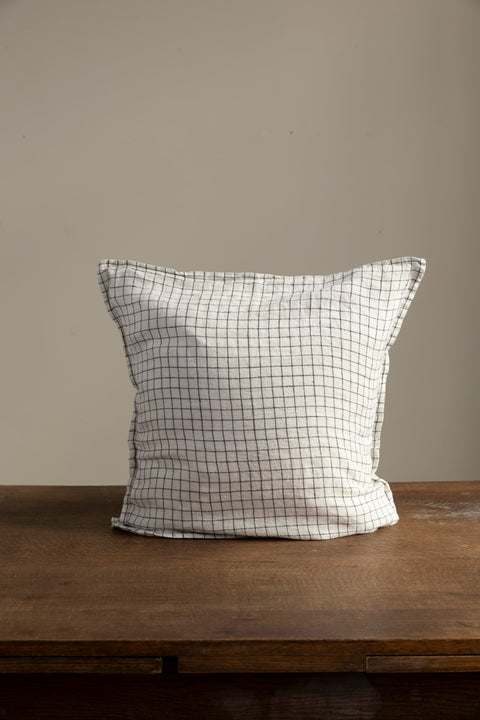 Putetrekk - 50x50cm White/Black Checks