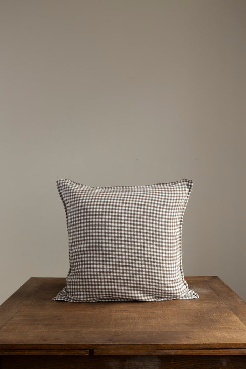 Putetrekk - 65x65cm Brown Gingham