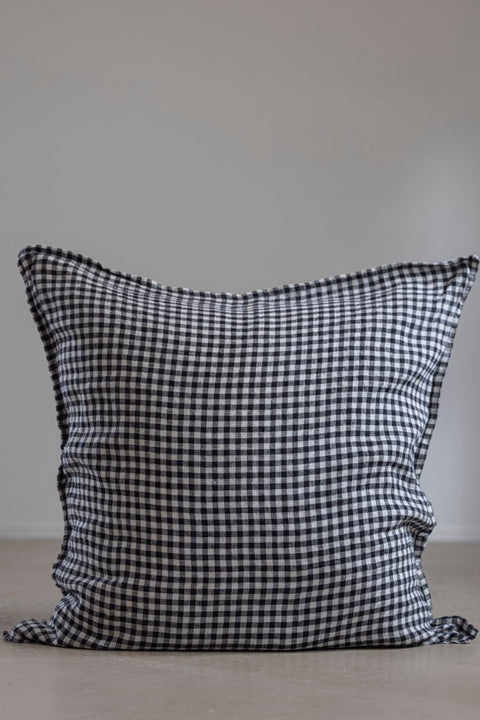 Putetrekk - 65x65cm Black Gingham