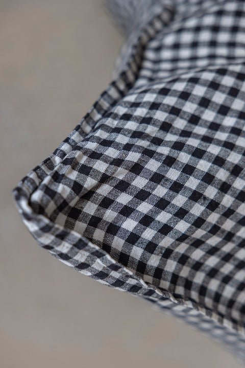 Putetrekk - 65x65cm Black Gingham