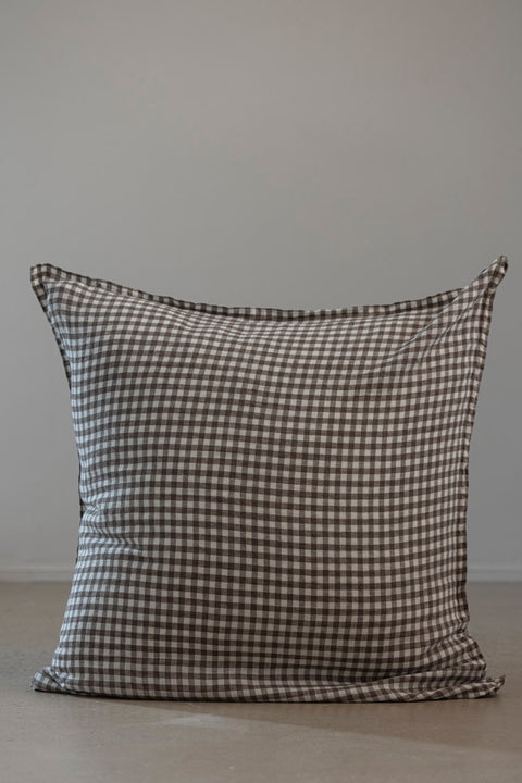 Putetrekk - 65x65cm Brown Gingham