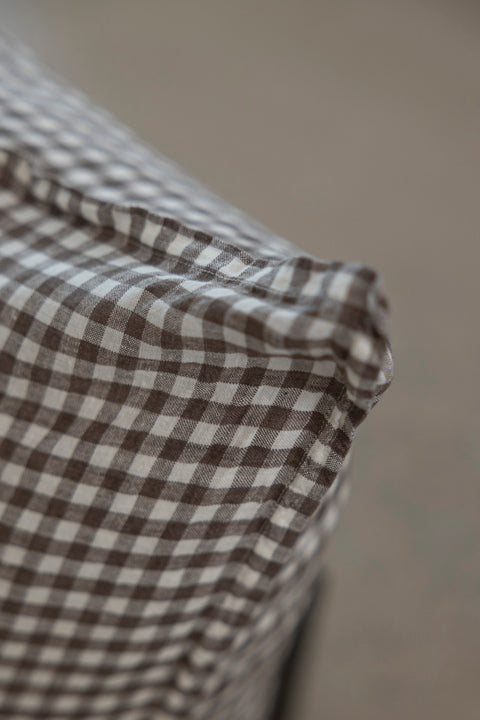 Putetrekk - 65x65cm Brown Gingham