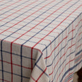 Duk - Checked 150x150cm Off-White/Blå/Rød