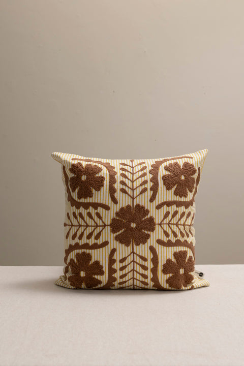 Putetrekk - Suzani 45x45cm Brun