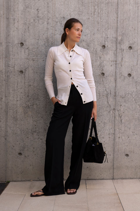 Cardigan - Kassy Merino Stone
