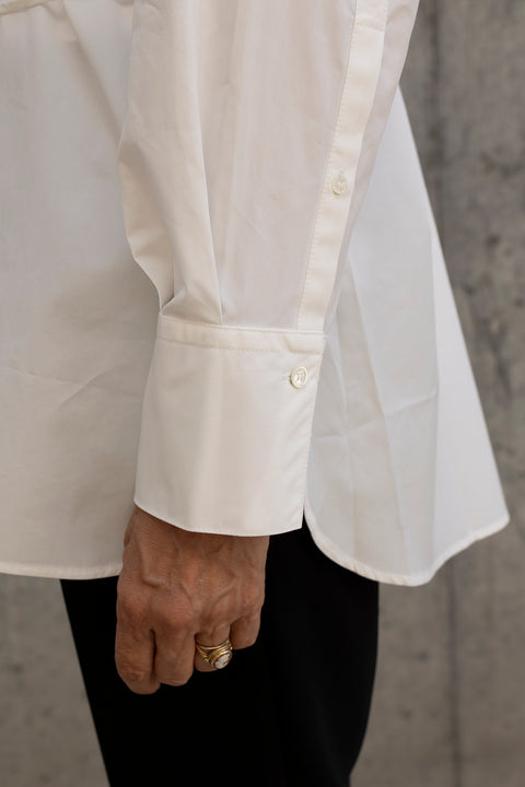 Skjorte - Sebastiana Poplin White