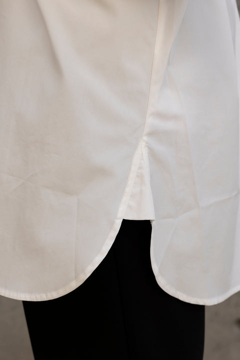 Skjorte - Sebastiana Poplin White