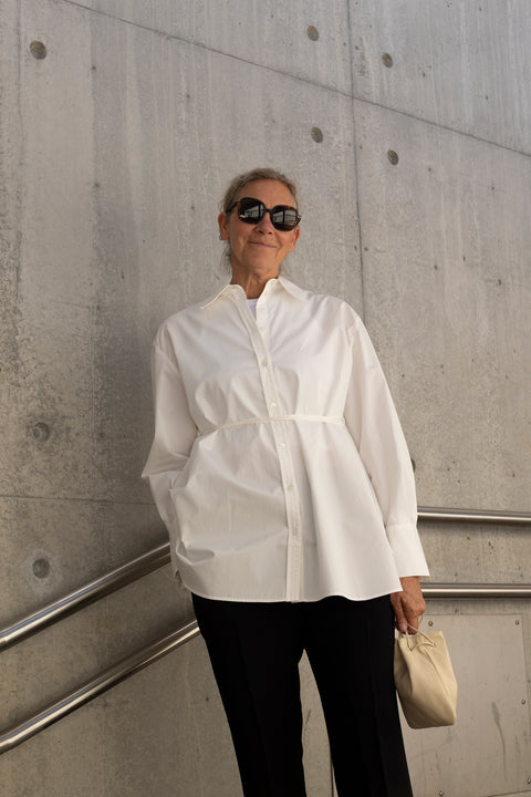Skjorte - Sebastiana Poplin White