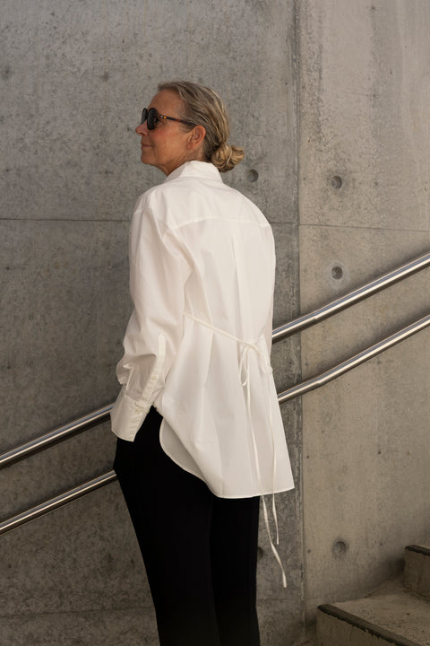 Skjorte - Sebastiana Poplin White