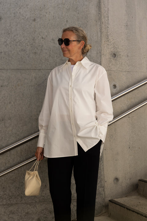 Skjorte - Sebastiana Poplin White